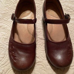 Brown Dansko Mary Jane Savanna Floral Design Leather Clog Size 38 US 7.5/8